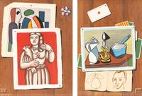 Two Italian Trompe-L'Oeil Collage Paintings — 20TH CENTURY