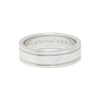 TIFFANY & CO., PLATINUM 'DOUBLE MILLEGRAIN BAND' RING