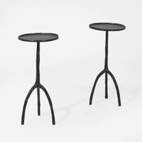 Christian Liaigre (French, 1943-2020) for Holly Hunt (American, active 1983 to present) Pair of "Trépied" Bronze Side Tables, USA, 2003