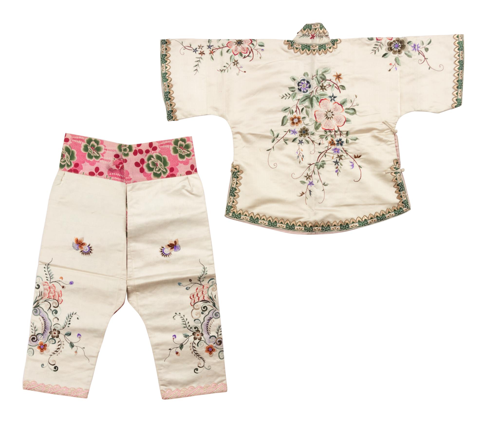 A Group of Chinese Embroidered Silk Clothes