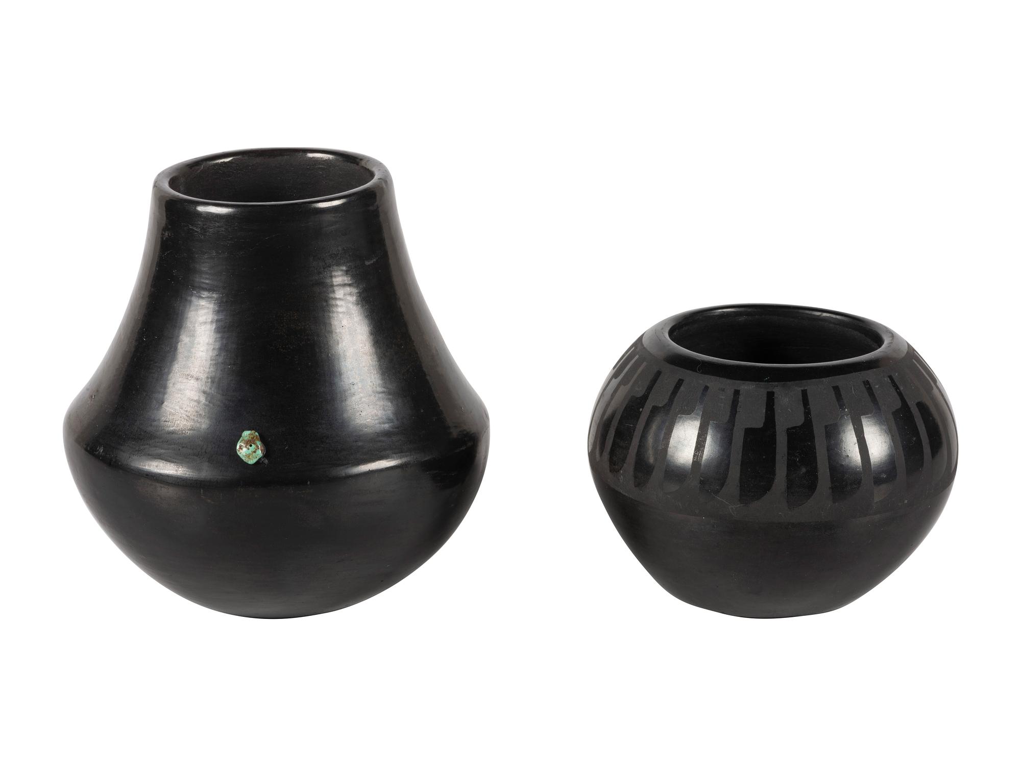 Blackware Pottery Jars