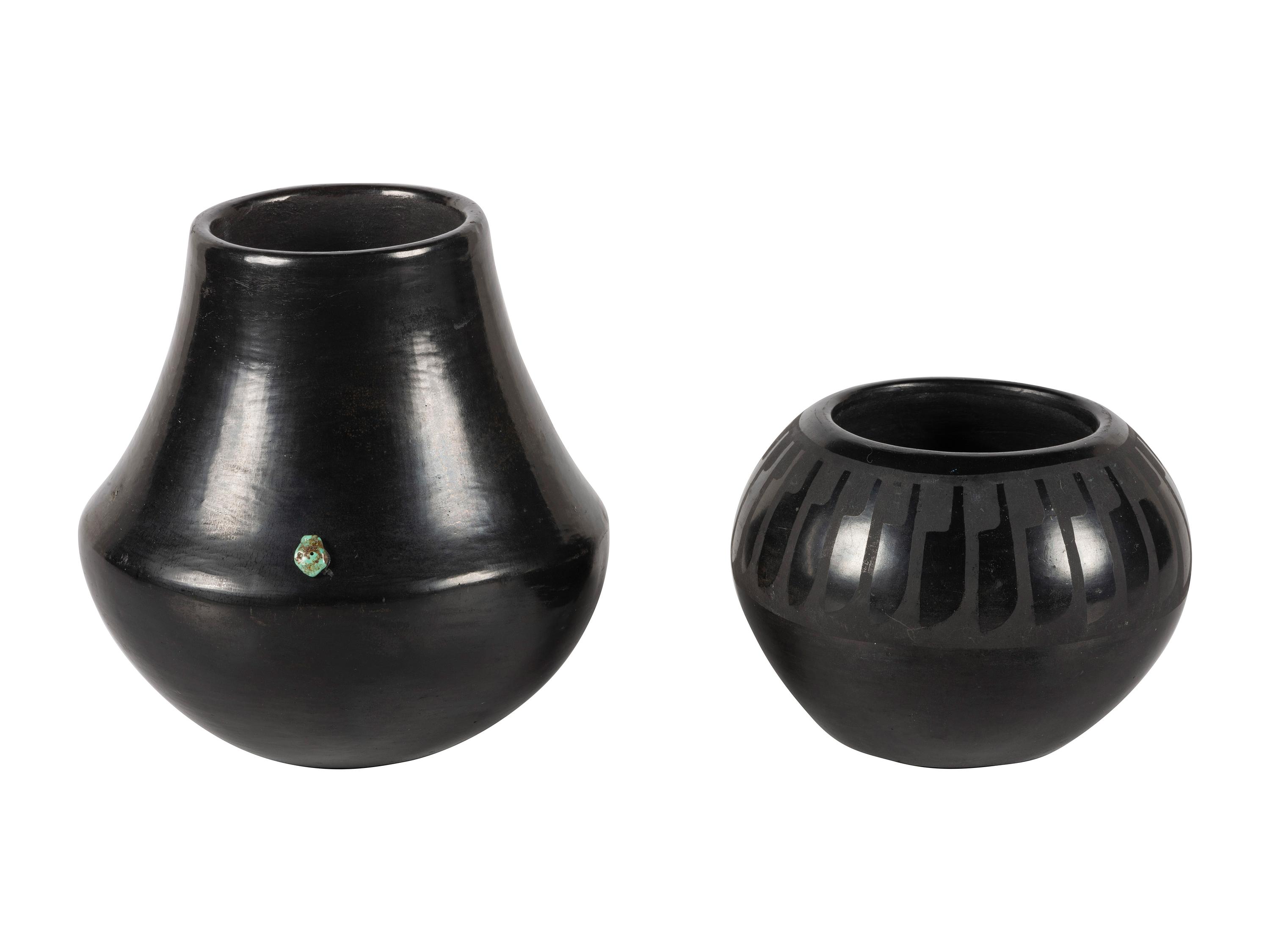 Blackware Pottery Jars