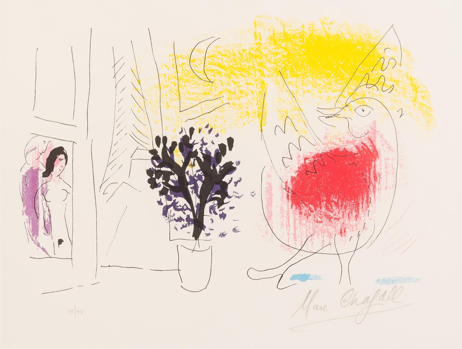 Marc Chagall, (French/Russian, 1887-1985), Le Coq Rouge, 1957