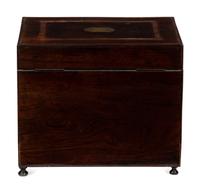 A French Mahogany and Brass Mounted Cave à Liqueur