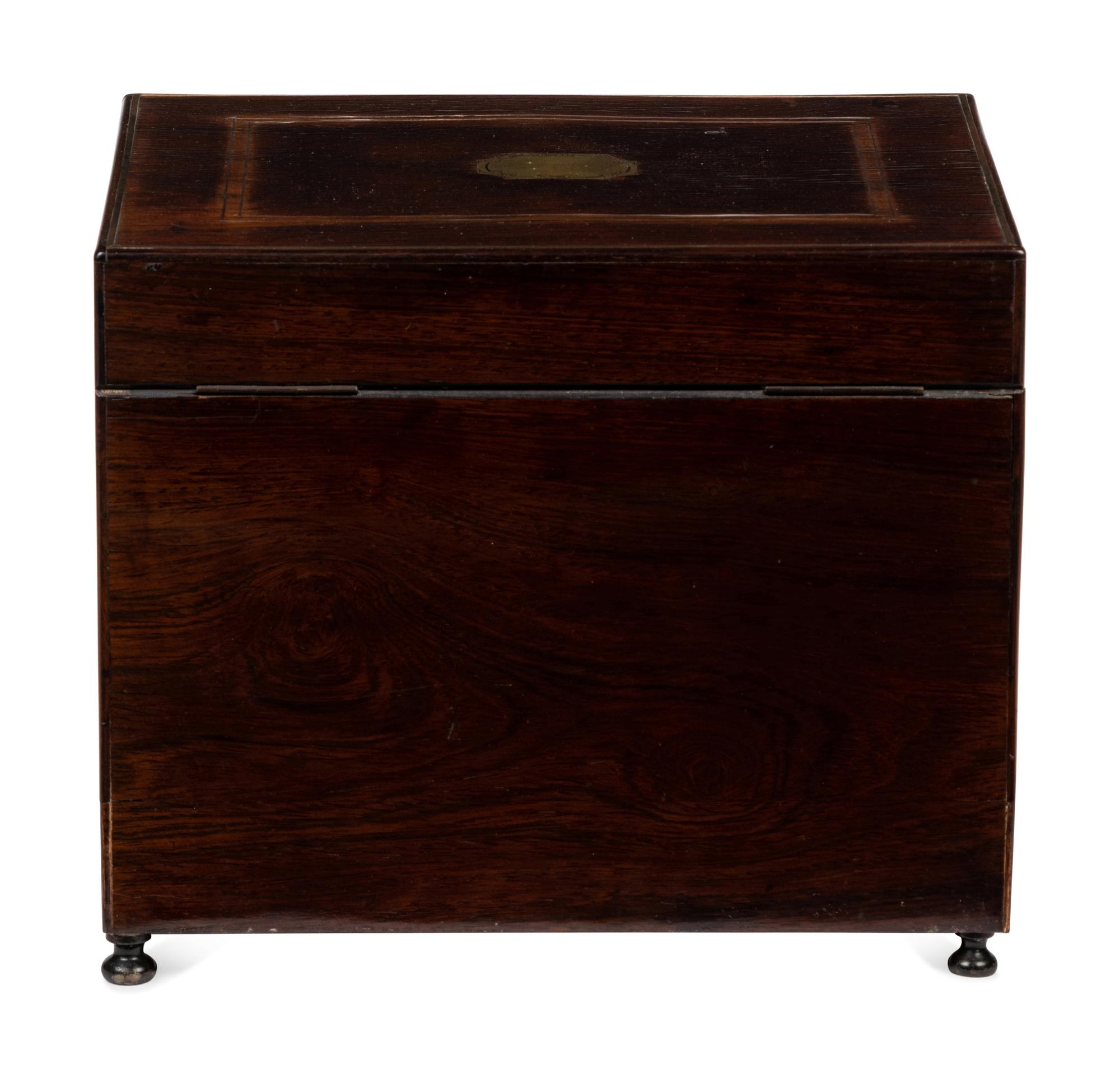 A French Mahogany and Brass Mounted Cave à Liqueur