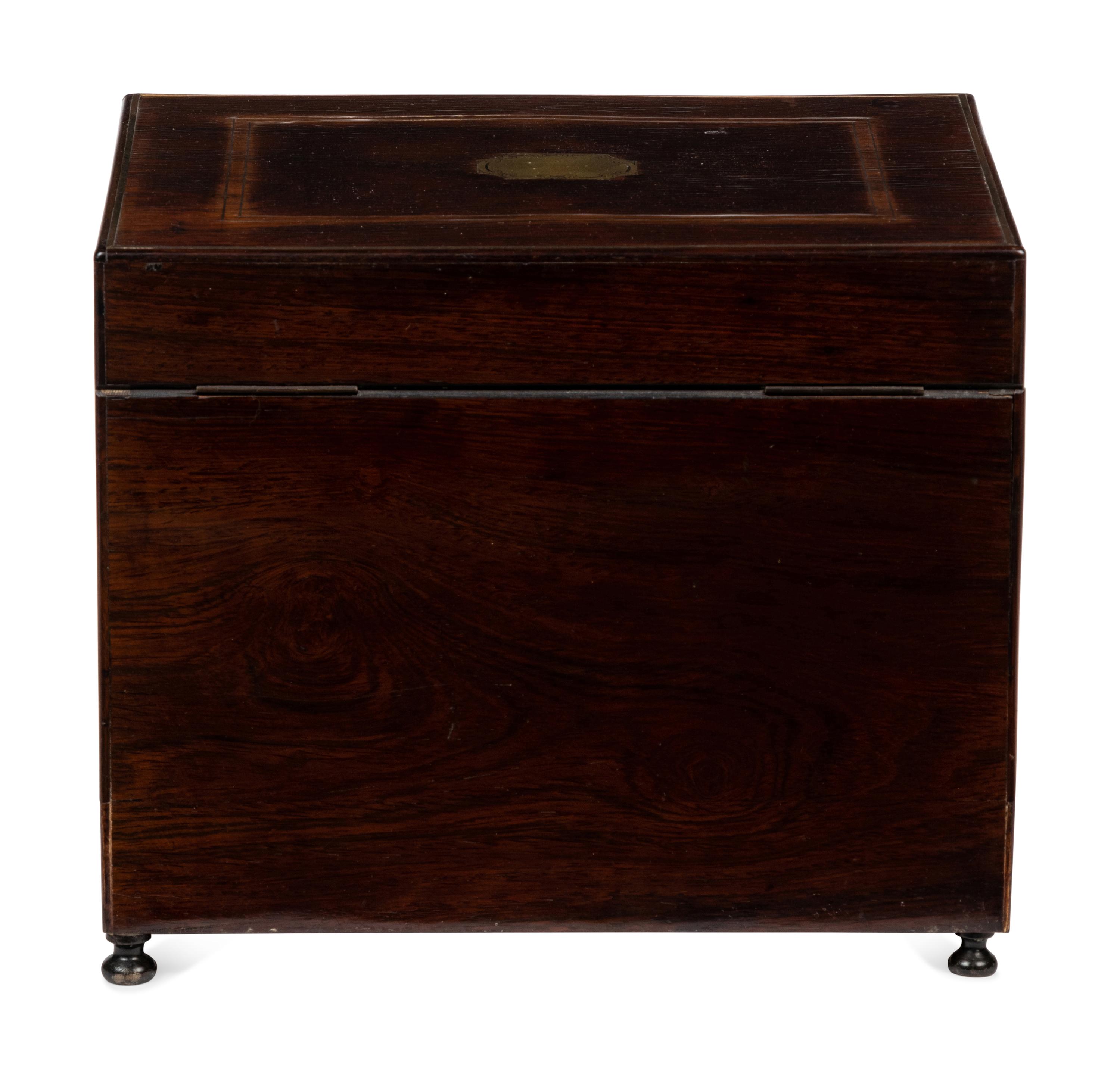 A French Mahogany and Brass Mounted Cave à Liqueur