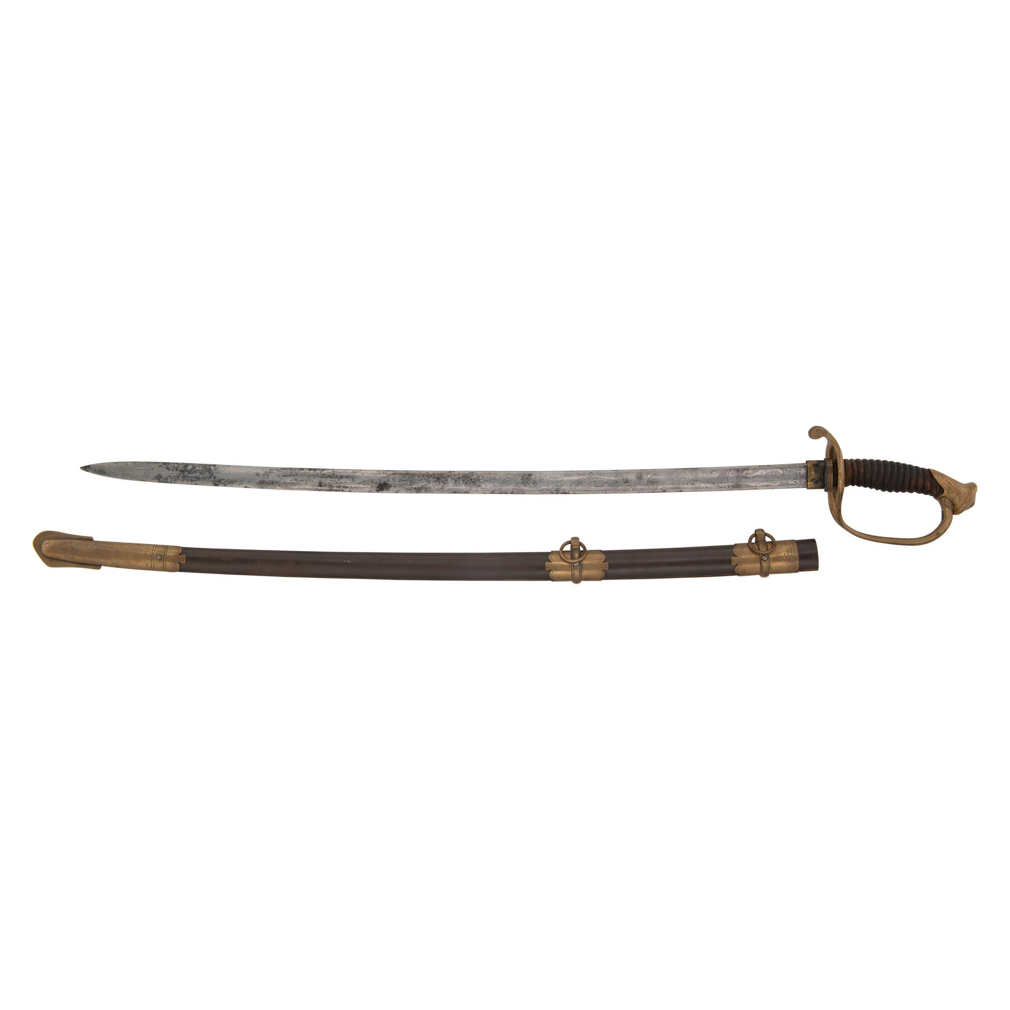 Import US Model 1850 Foot Officer's Sword in Ames Steel Scabbard
