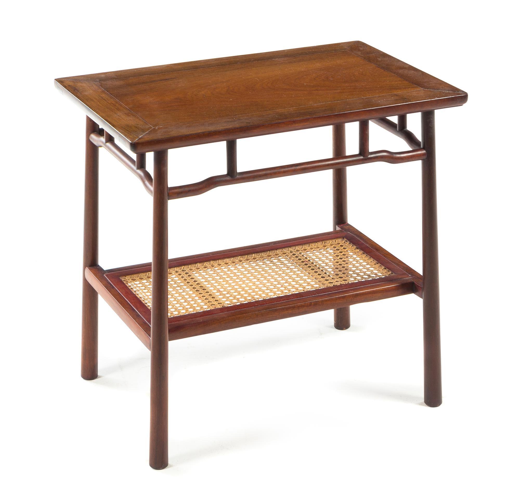A Chinese Rosewood Side Table Height 24 1/2 x depth 16 1/2 inches. — 20TH CENTURY
