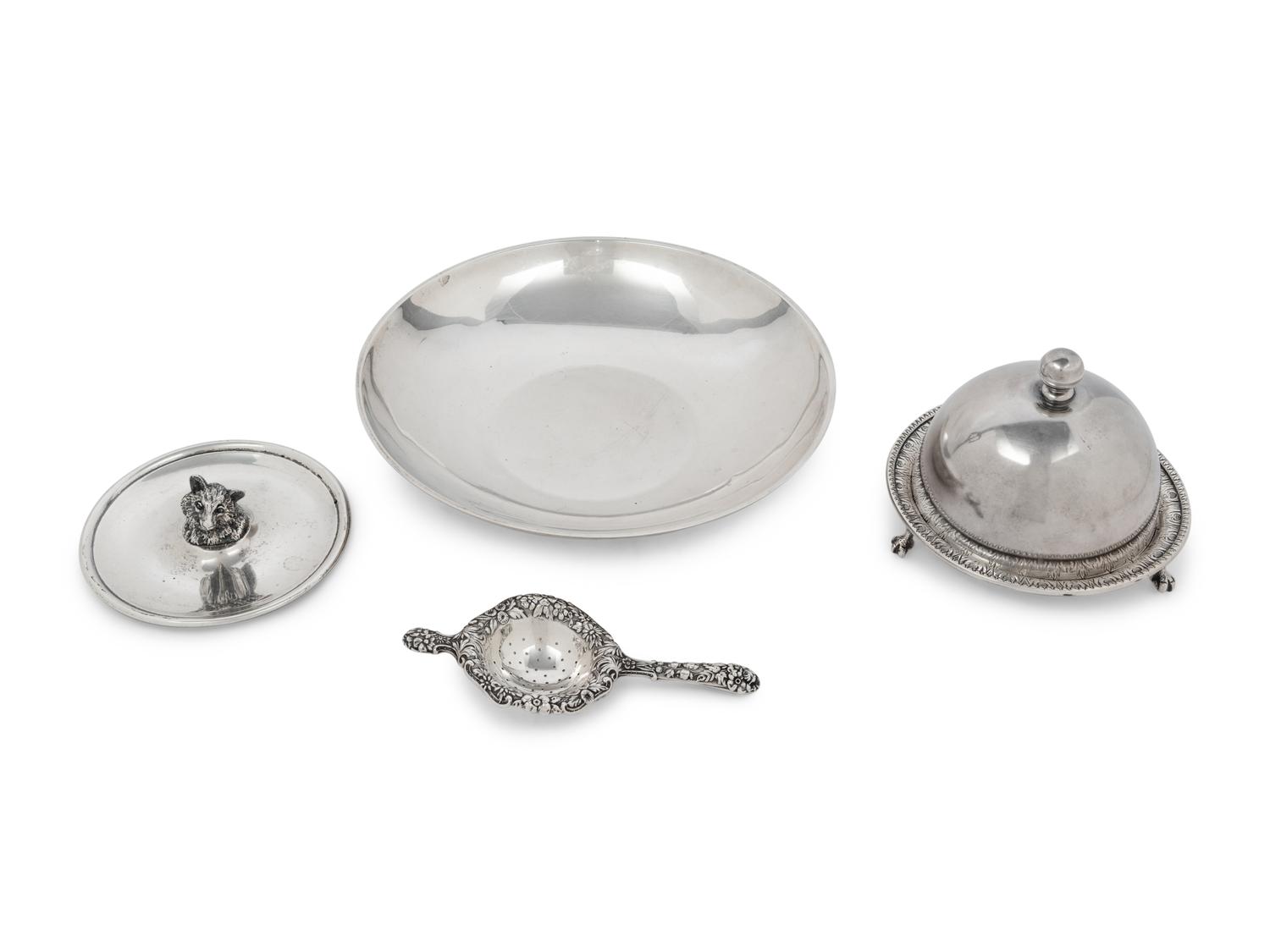A Collection of Four S. Kirk and Son Silver Table Articles
