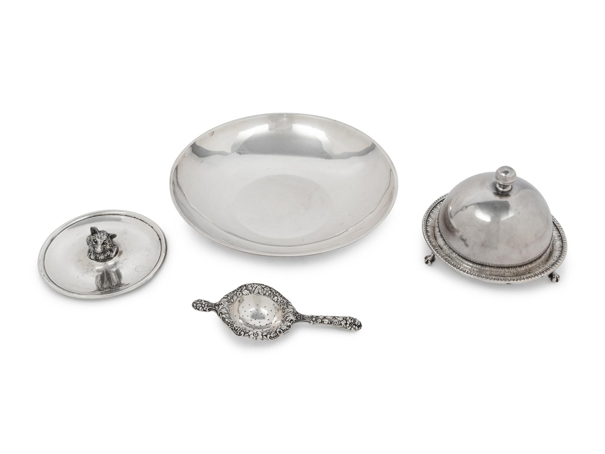 A Collection of Four S. Kirk and Son Silver Table Articles