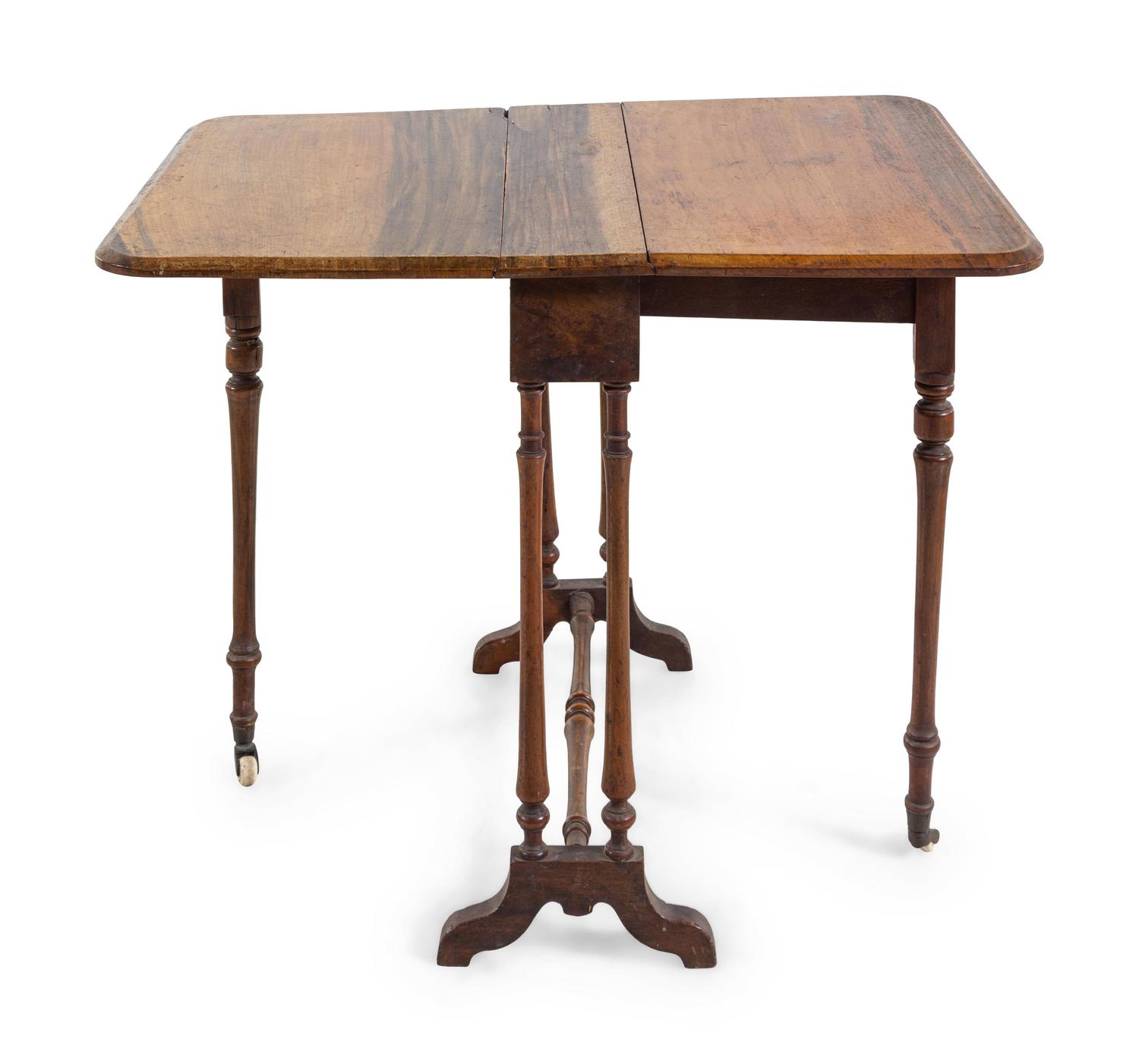 A Regency Diminutive Mahogany Drop-Leaf Table