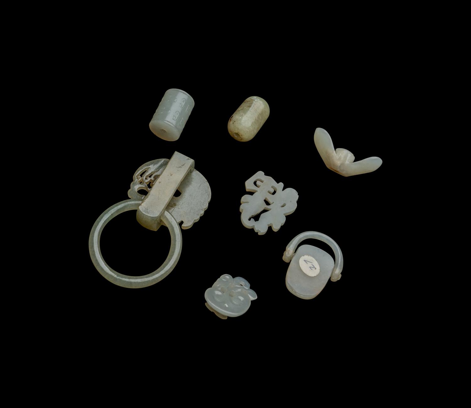 Seven Chinese Carved Jade Ornaments