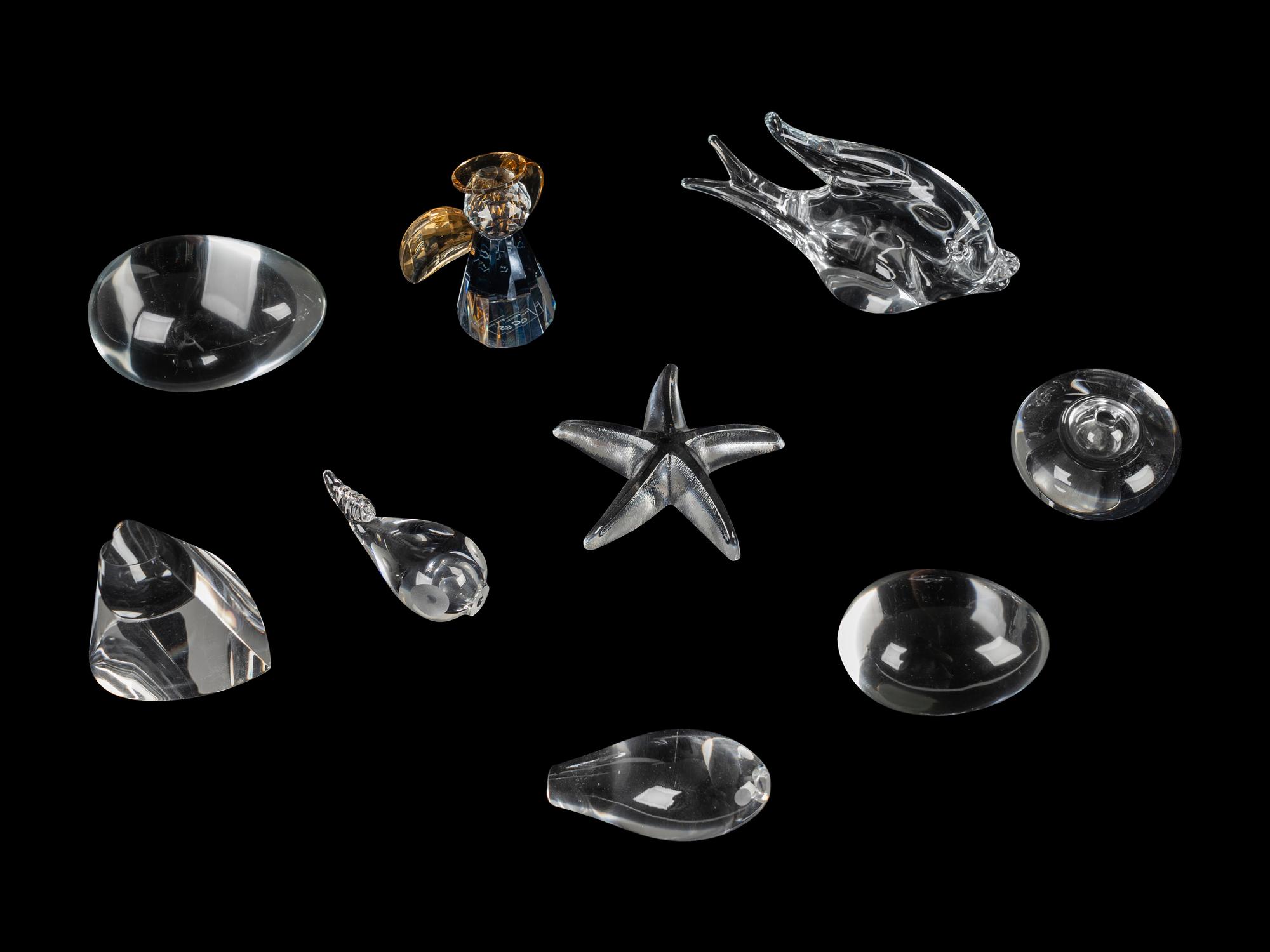 A Group of Nine Modern Glass Paperweights — 20TH CENTURY