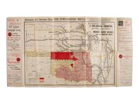 [MAPS -- OKLAHOMA LAND RUSH]. Oklahoma And The Cherokee Strip Reached Via The Missouri Pacific Railway And Iron Mountain Route “The Canaan Of The Home-Seeker.” St. Louis, MO: Woodward & Tiernan Printing Co., 1889.
