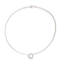 White Gold and Diamond Slide Necklace