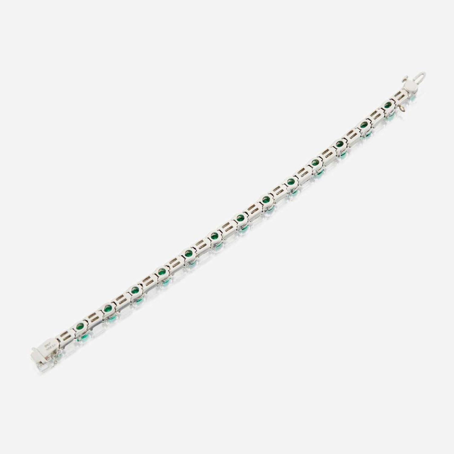 An emerald, diamond, and platinum bracelet, JB Star