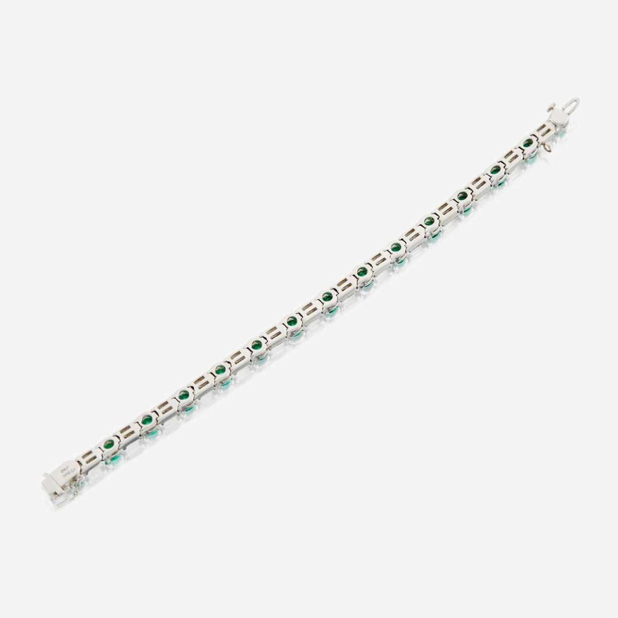 An emerald, diamond, and platinum bracelet, JB Star