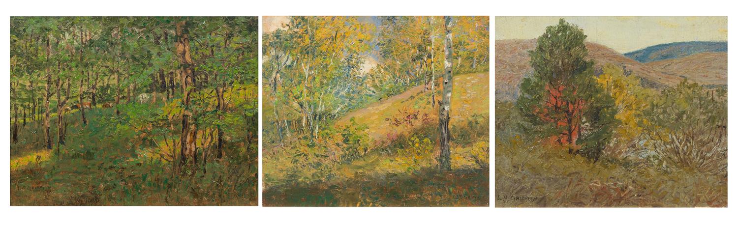Louis Oscar Griffith, (American, 1875 - 1956), Brown County, Indiana Landscapes (a group of three works)