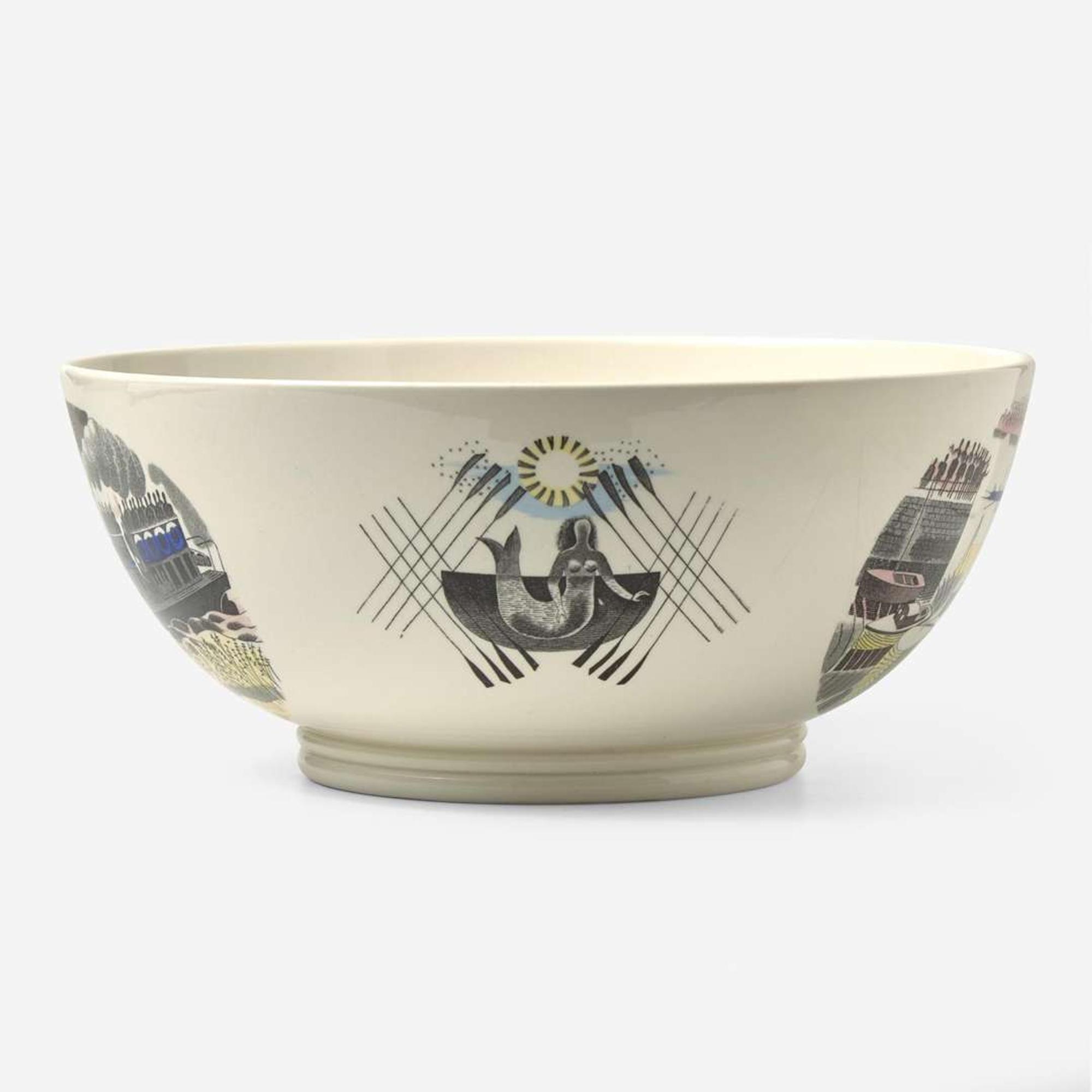 A Wedgwood Eric Ravilious (1903-1942) Designed "Boat Race Day" Bowl, UK, 1930s