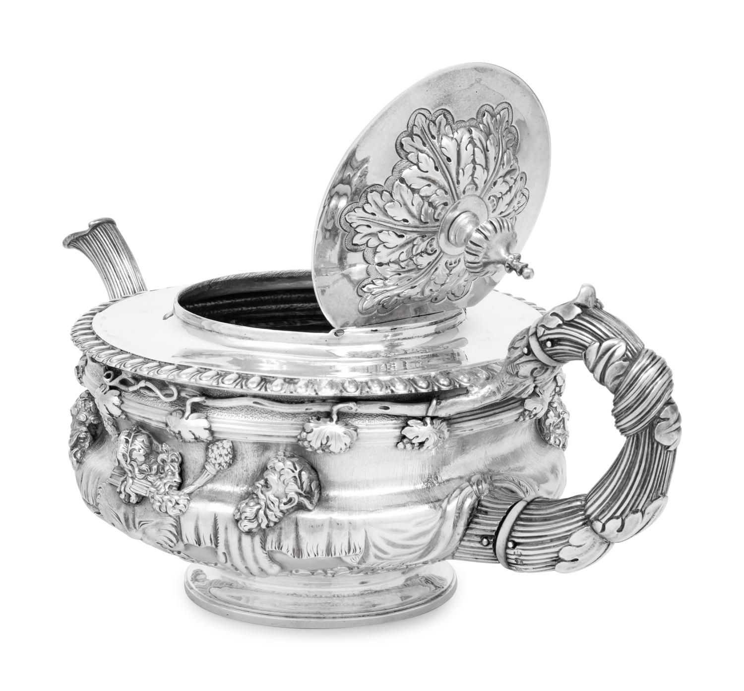 A George III Silver Warwick Vase Teapot