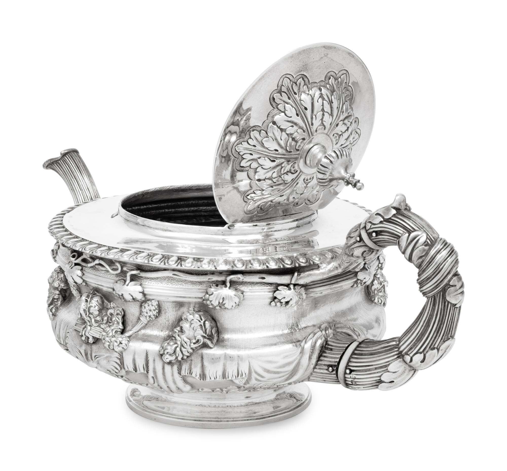 A George III Silver Warwick Vase Teapot