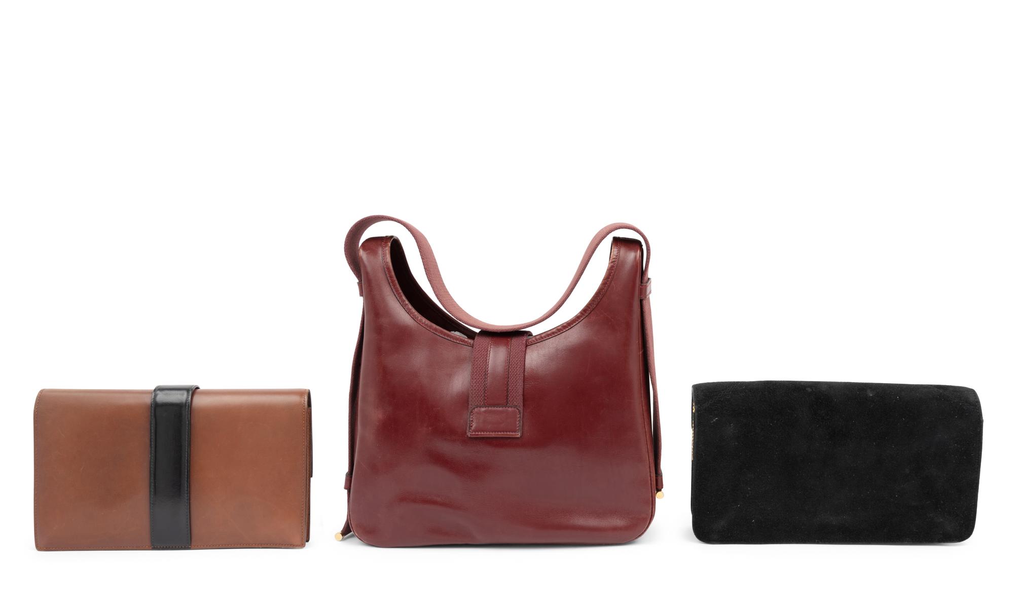 Four Hermès Items: Three Bags and One Pair of Gloves, 1970s