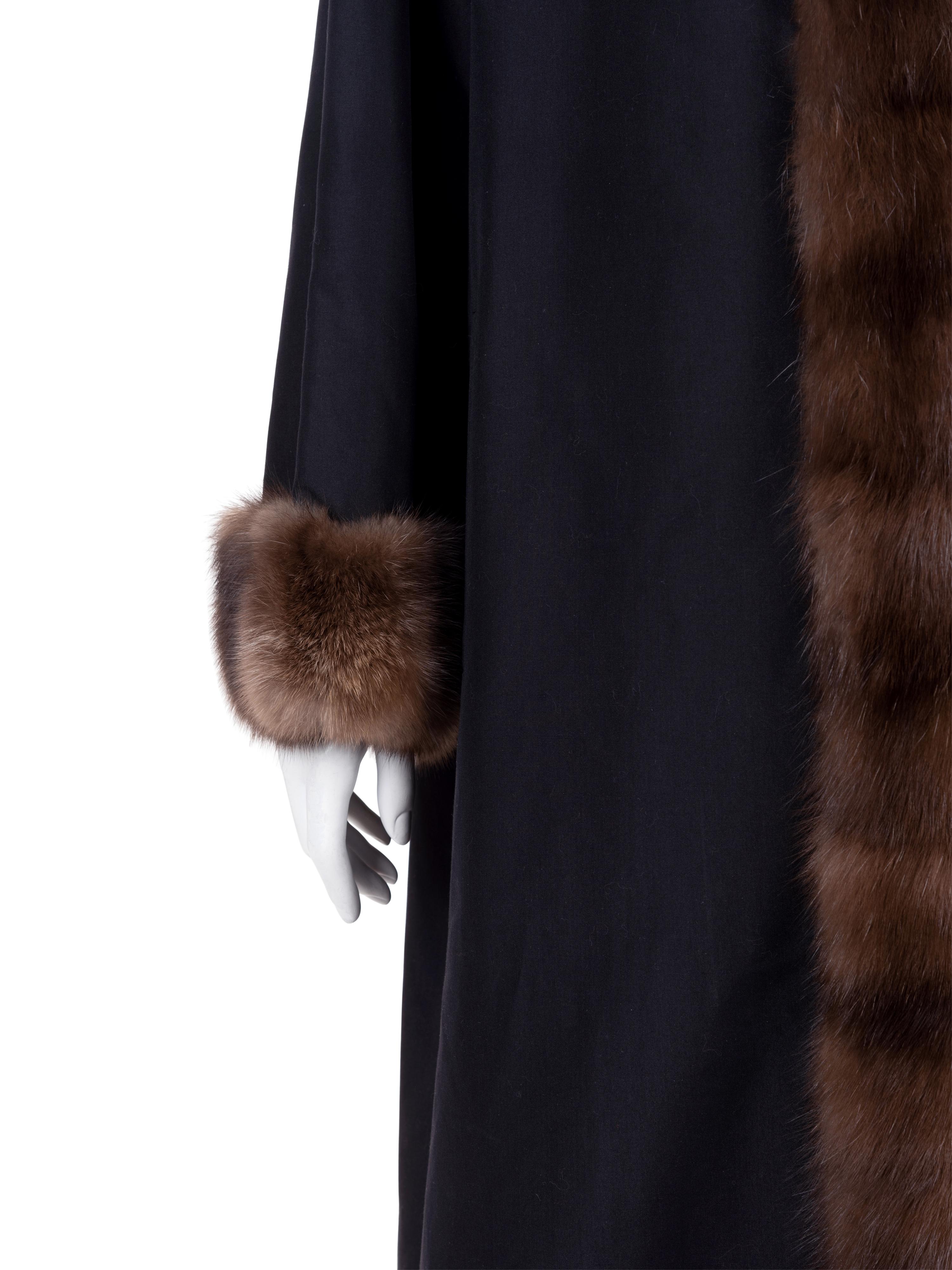 Sable Fur Trimmed Salon Coat
