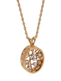 YELLOW GOLD AND DIAMOND PENDANT/NECKLACE