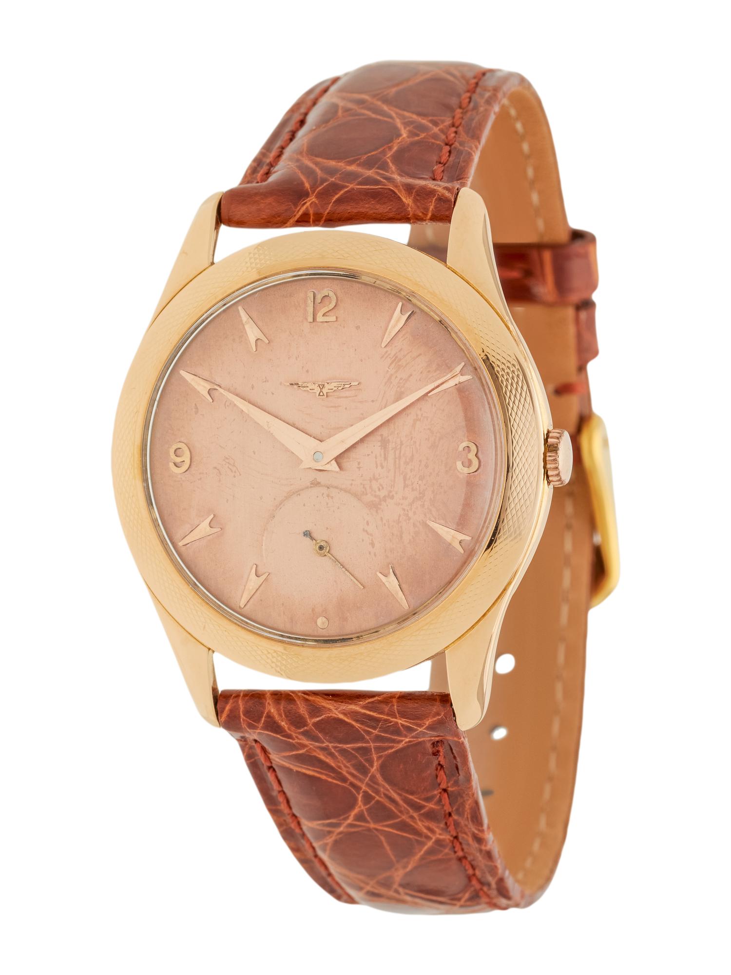 LONGINES, 18K PINK GOLD WRISTWATCH