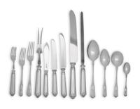 An English Silver Flatware Service