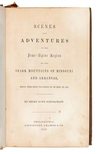 SCHOOLCRAFT, Henry Rowe (1793-1864). A View of the Lead Mines of Missouri. New York: Charles Wiley & Co., 1819.