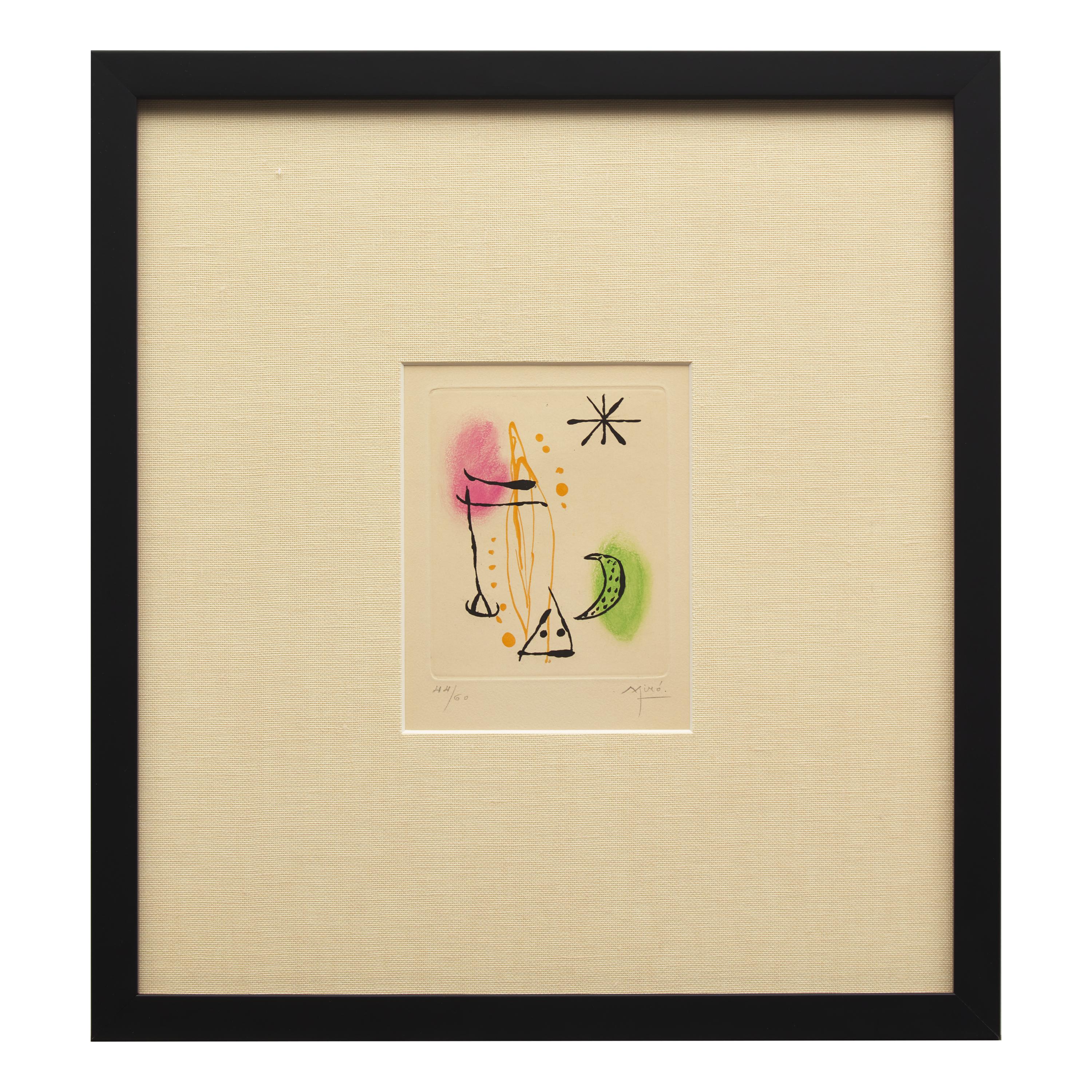 Joan Miró (Spanish, 1893-1983) — Suite La Bague d'aurore : one plate, 1957