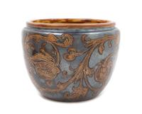 A Martin Brothers Stoneware Jardiniere Diameter 7 1/8 inches.