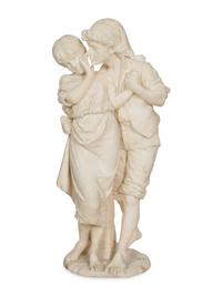 Young Couple Stealing a Kiss