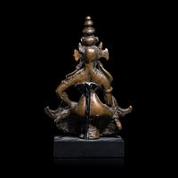 A Western Himalayan Copper Alloy Seated Figure of Avalokiteshvara, 11th/12th Century 十一/十二世紀 喜馬拉雅西麓銅觀音