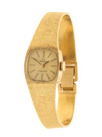 A 14 Karat Yellow Gold "Ladymatic" Wristwatch, Omega, 19.65 dwts