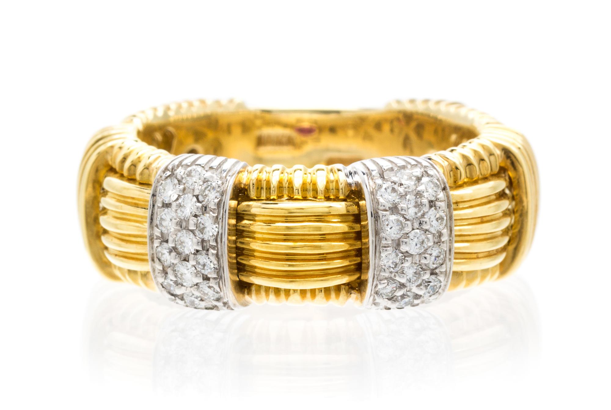 An 18 Karat Gold and Diamond Appassionata Band, Roberto Coin, 7.10 dwts.