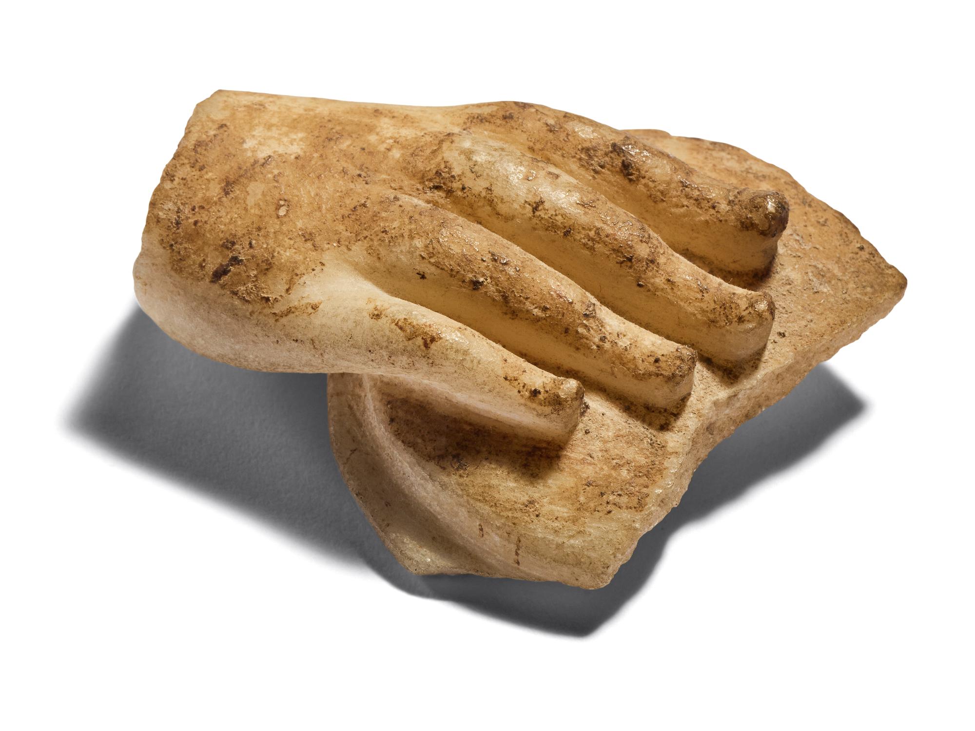 A Roman Marble Right Hand Holding a Phiale
