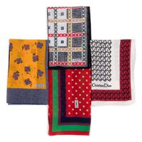 Collection of Eight Designer Scarves, 1970-2000s