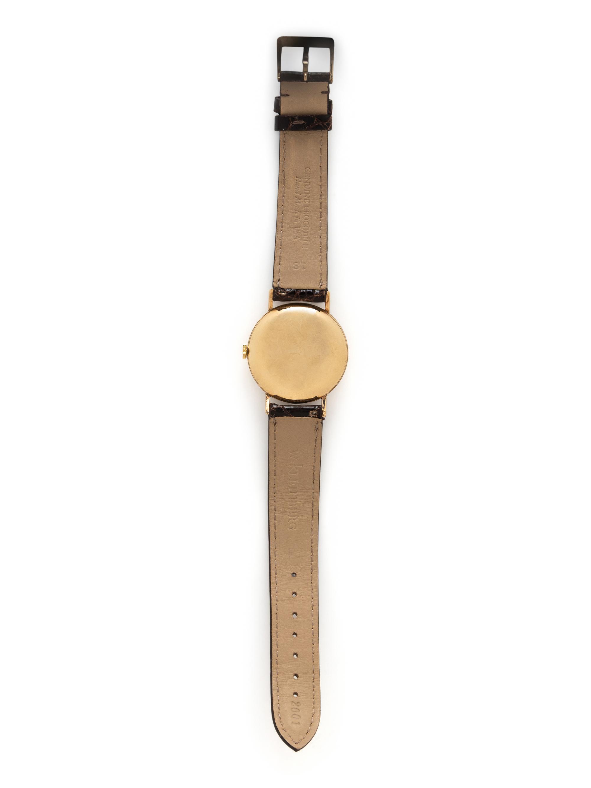 ROLEX, YELLOW GOLD VINTAGE 'PRECISION' 'COIN EDGE' WATCH WITH ROLEX BUCKLE