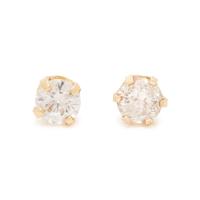 COLLECTION OF YELLOW GOLD AND DIAMOND STUD EARRINGS
