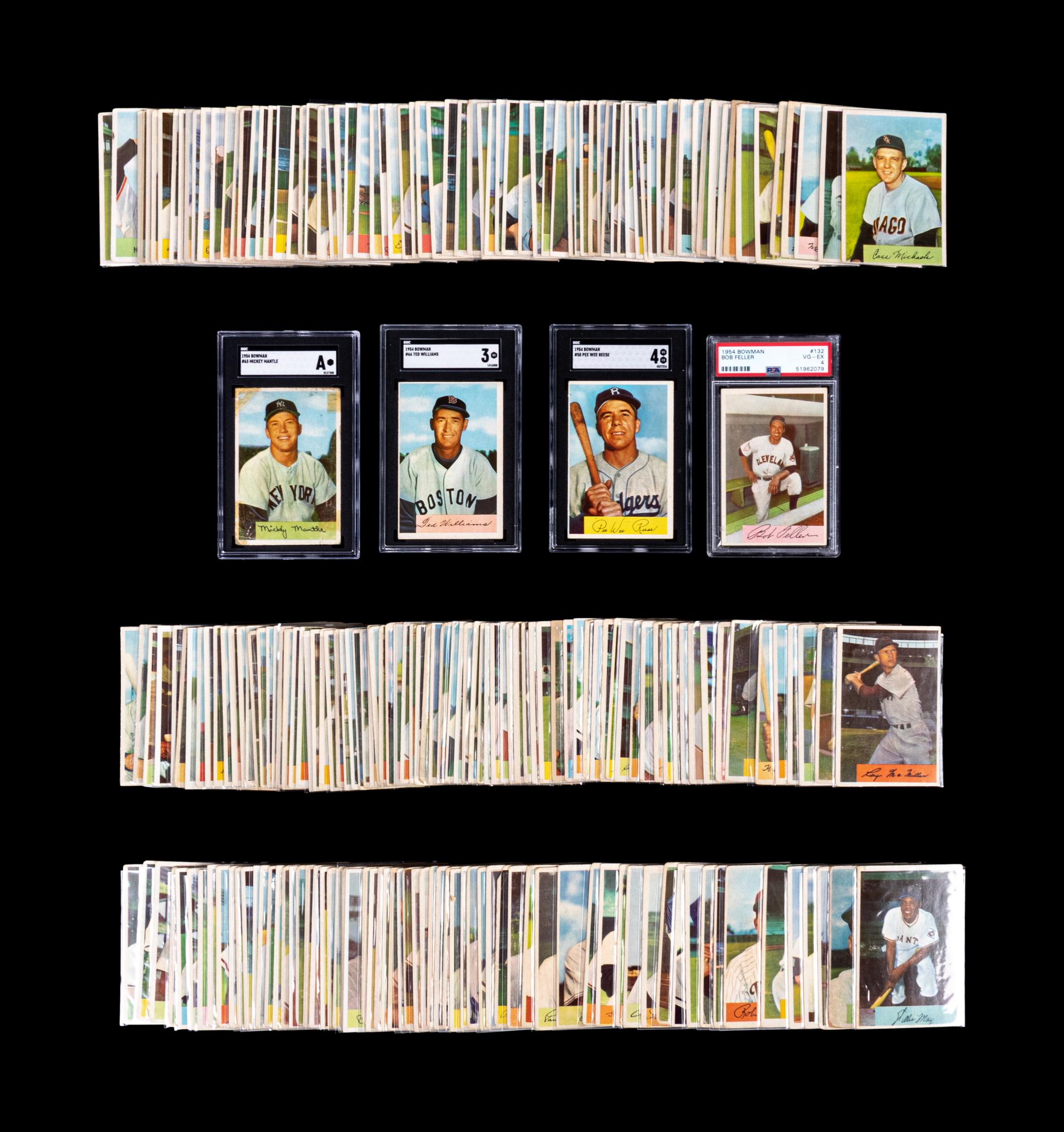 A Complete Set of 1954 Bowman Baseball Cards (224/224)