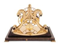 An English Cased Brass Skeleton Clock
