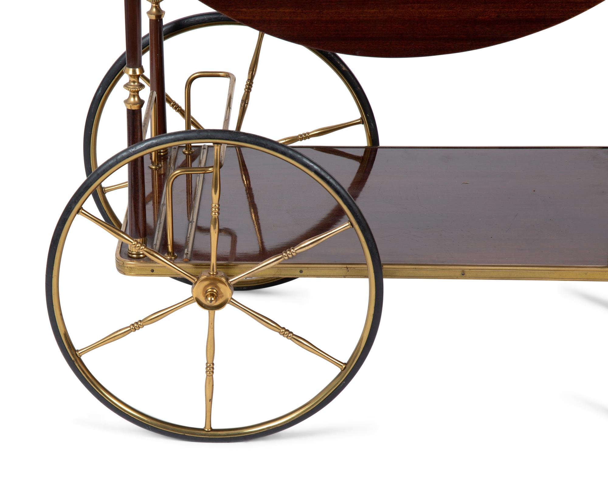 A Regency Style Brass Mounted Barcart — 20TH CENTURY
