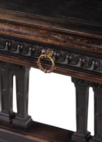 An Italian Renaissance Style Ebonized Library Table