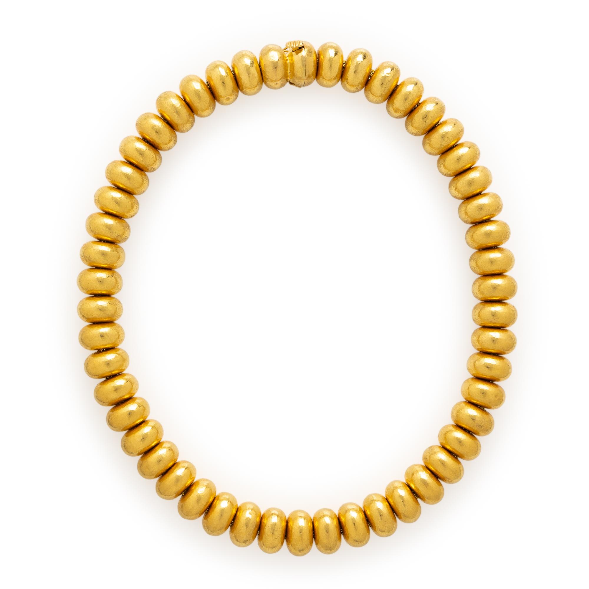 Ilias Lalaounis, 'Minoan-Mycenaean', Yellow Gold Bead Necklace