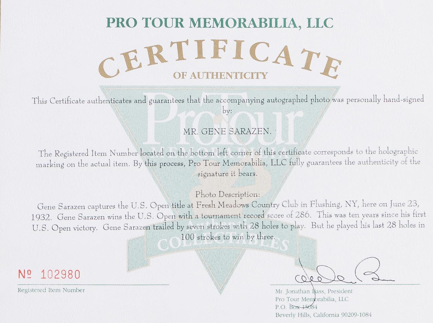 A Large Group of Masters Golf Champions Signed Autograph Displays,