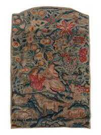 A Continental Gros and Petit Point Woven Panel