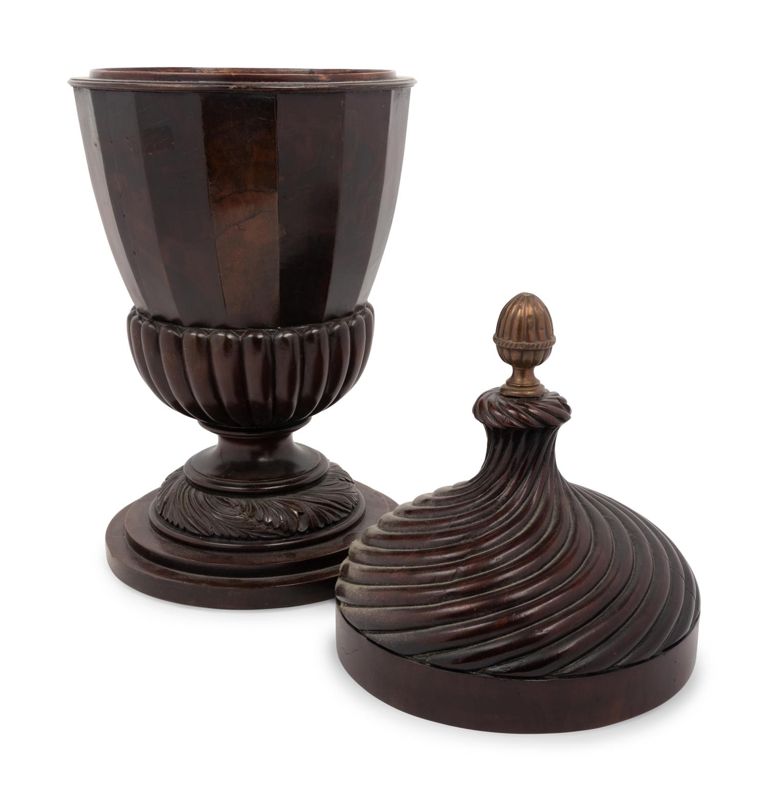 An English Mahogany Cutlery Urn