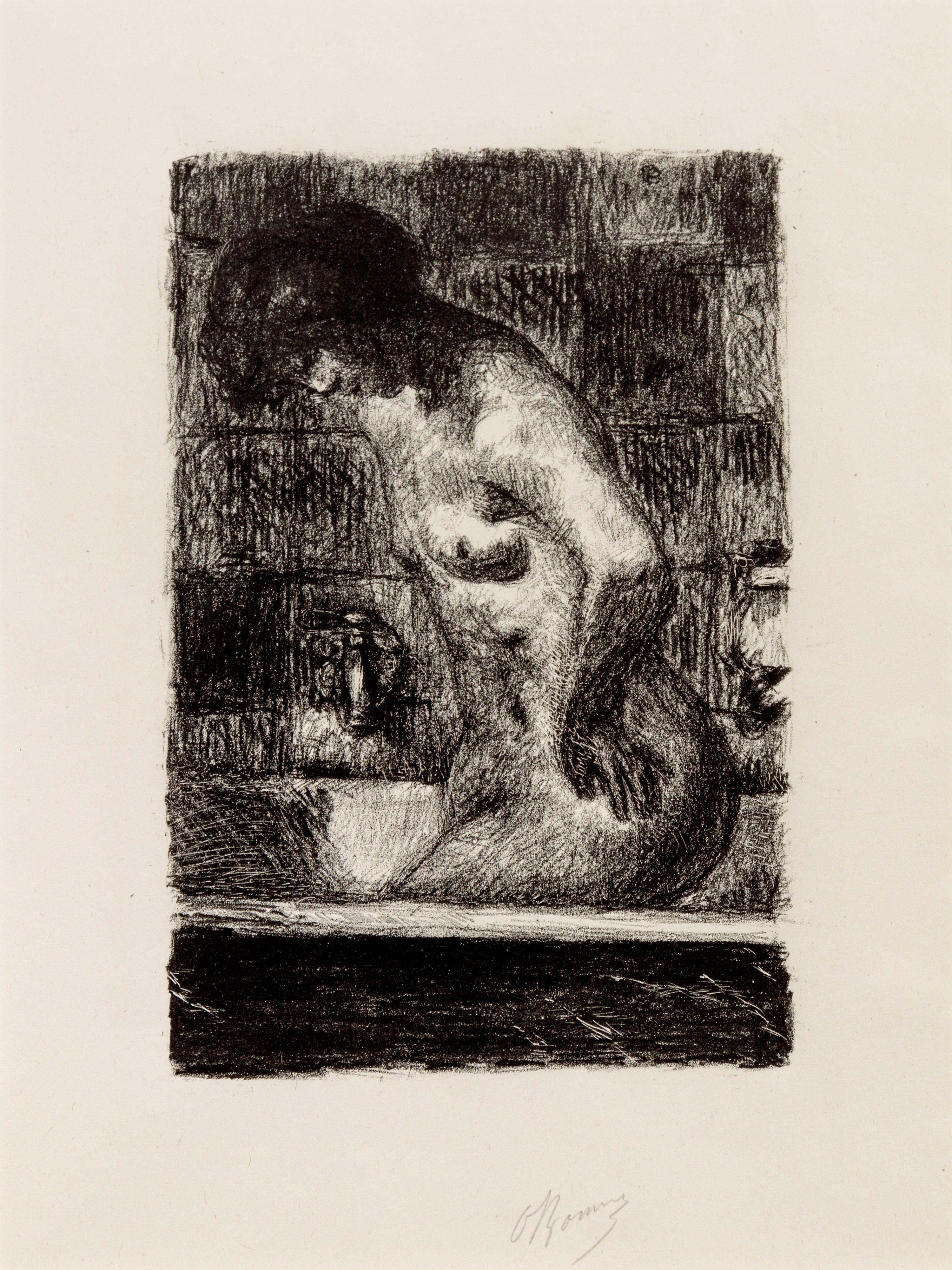 Femme debout dans sa baignoire